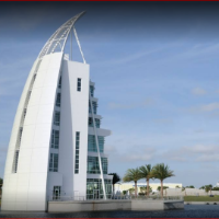 the Florida Beach Break Directory Exploration Tower in Port Canaveral FL